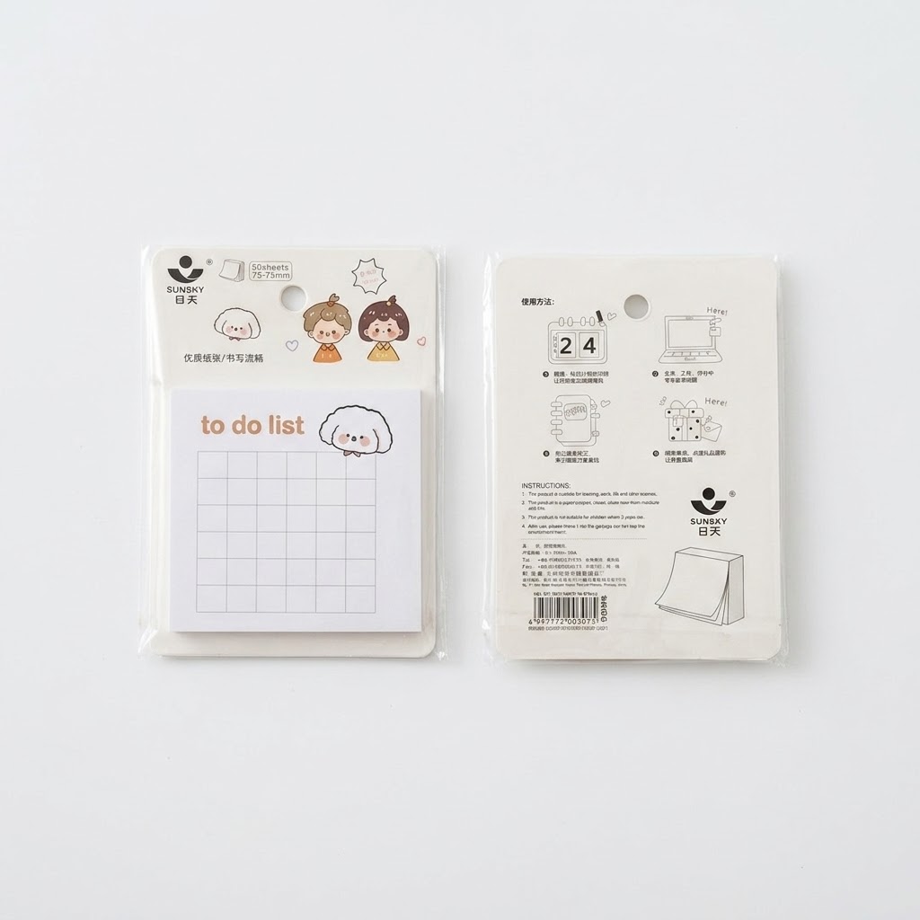استیک نوت  طرح to do list |  برگ 50 75*75 mm
